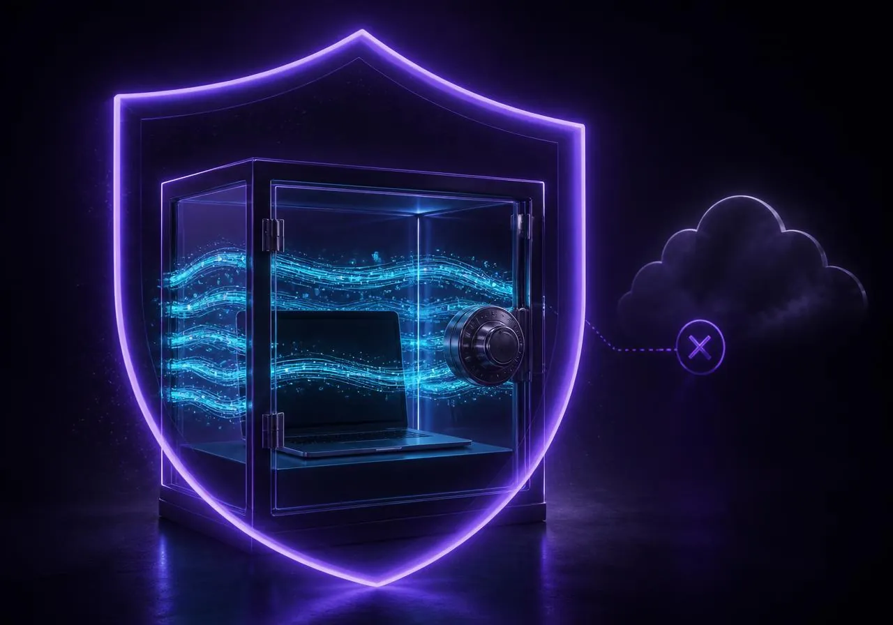 Secure on-device offline AI execution shielded from the cloud